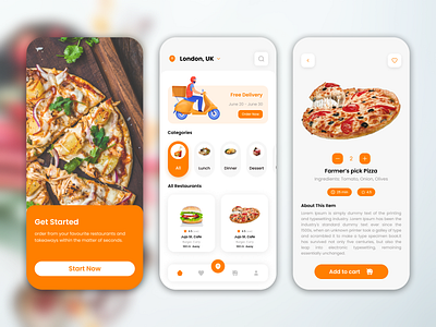 Food Delivery Concept app design food food delivery food delivery app food delivery concept food delivery ui food exploration food explore ui ui design ux