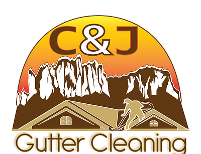 C & J Gutter Cleaning Logo branding design graphic design illustration logo vector