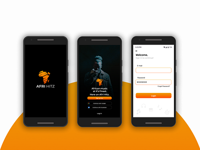 Music App UI Design Afri Hitz app design ui ux