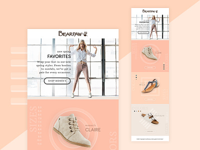 Spring Email Campaign bearpaw direct marketing email marketing shoes spring