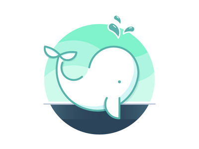 Everything Whale Be Okay flat design icon illustration ocean sea underwater water whale