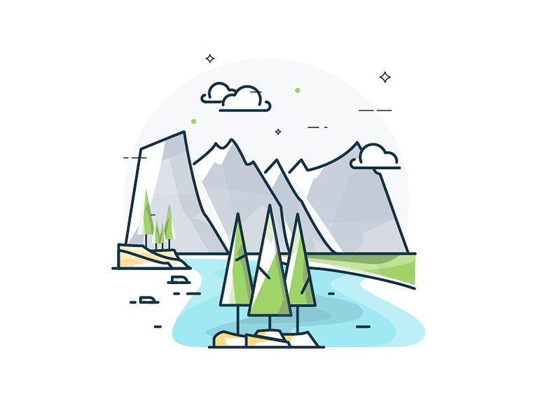 Moraine Lake, Banff National Park by Vy Tat on Dribbble