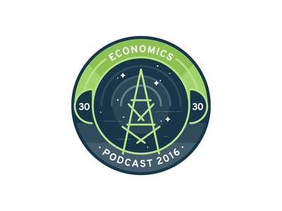 Economics Podcast Badge badge economics lines podcast reno
