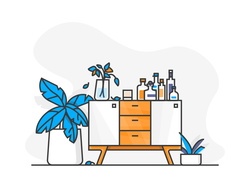 Liquor Cabinet By Vy Tat On Dribbble