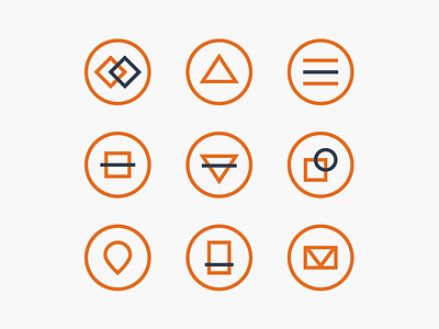 Abstract Icons abstract abstract icons flat icons modern set simple ui
