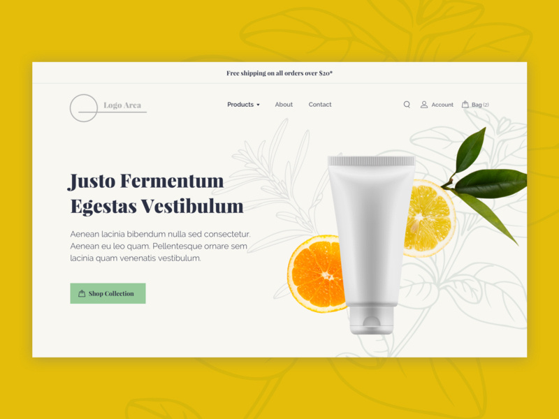 Header Exploration ecommerce e-commerce landing homepage ui beauty products shop hero