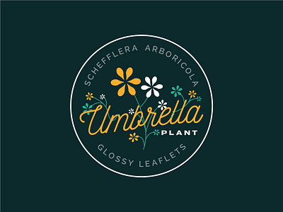 Umbrella Plant badge badge design badge logo illustration kps3100 plant umbrella plant