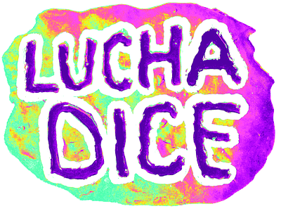 Lucha Dice Flicker Game (WIP) color palette dice game indie game logo logotype multiplayer