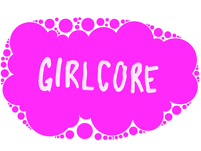 Girlcore Logotype animated animated gif branding circles design geometric girly logo logotype pink process vector