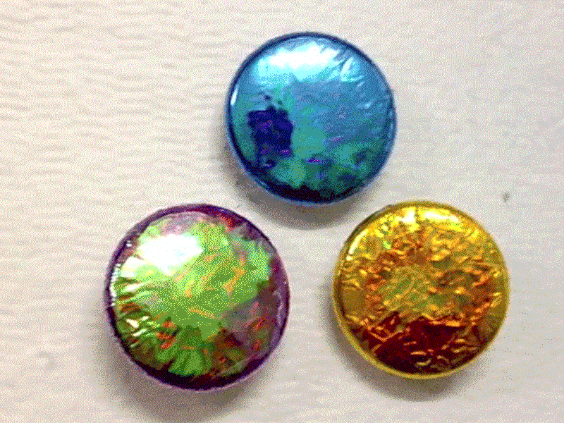 Daily: Button Jewels iridescent metallic repurposed shiny sparkle