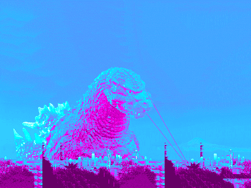 Godzilla Concept Animation I animation color palette concept art design nerd gif godzilla indie game mock up monster video game