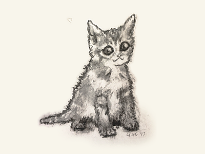 Kitten Sketch - Kitklik: kitten clicker video game character charcoal video game