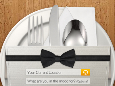 iOS restaurant search App UI psd ui