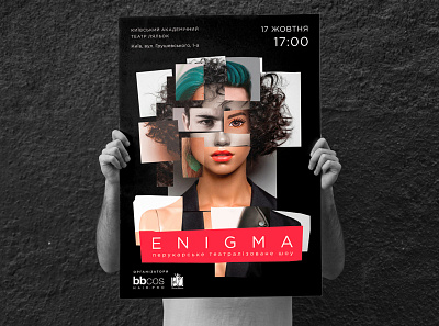 Enigma Hair Show branding collage creative poster design event identity graphic design illustration logo poster