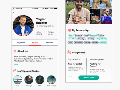 Travel App Profile