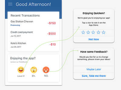 Getting Feedback | Quicken App app reviews enjoying the app feedback