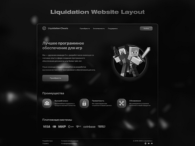 Liquidation Website Layout