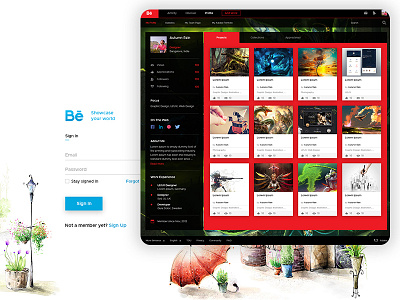 Behance behance behance redesign redesign ui ui design user interface web web design