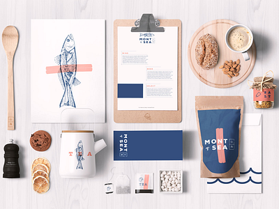 Mont + Sea Japanese/French Restaurant Branding by Sam Horn on Dribbble