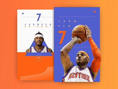 NBA IOS Card basketball flat ios knicks logo nba new york ui ux web website
