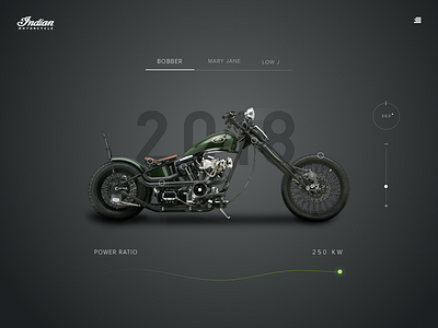 Interactive Bike Stat UI bike clean dark design green motorbike ui ux web website