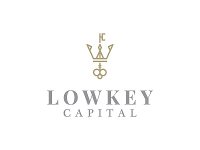 Lowkey Capital Concept brand branding capital finance gold gray icon identity key logo