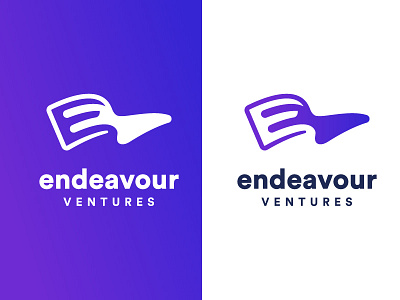 Endeavour Logo Winner blue brand branding flag icon logo purple ui ux