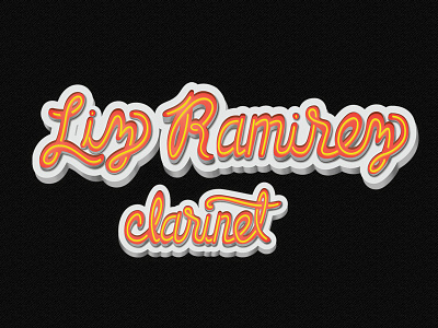 Liz Ramirez Clarinet ai glow handlettering handtype illustration neon photoshop psd type typography