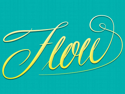 Flow calligraphy flow lettering script typography
