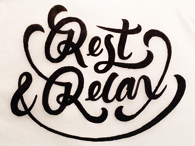 Rest & Relax brush brush tip marker ink lettering maker type typography