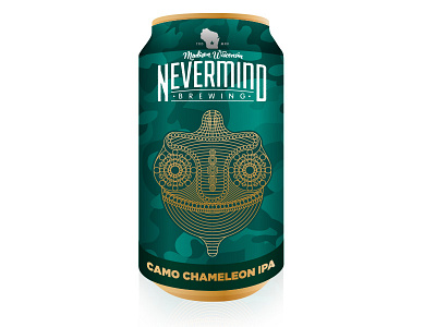 Camo Chameleon basic beer chameleon illustration shapes symmetrical symmetry