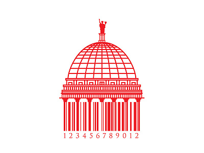 Wisconsin Capital Barcode barcode icon illustration