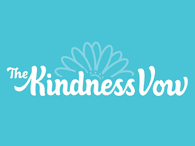 The Kindness Vow - Logo WIP daisy handlettering icon illustration lettering logo type typography