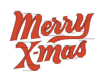 Xmas Dribbble Vector drawing handlettering lettering type typography vector