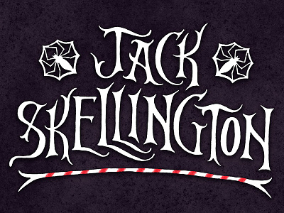 Jack Skellington Dribbble drawing handlettering lettering pencil sketch the nightmare before christmas type typography