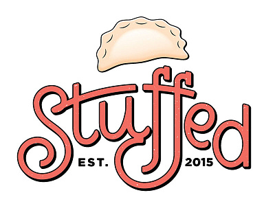 Stuffed - Pierogi Logo dumpling lettering logo typography