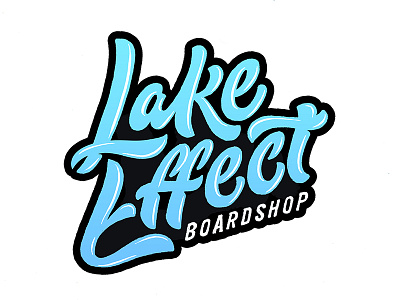 Lake Effect - Surf / Board Logo drawing handlettering lettering ligature ligatures sketch type typography