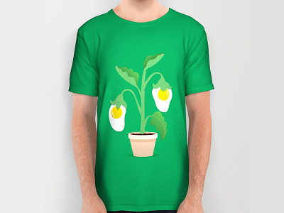 Fried-Egg-Plant drawing egg eggplant illustration plant