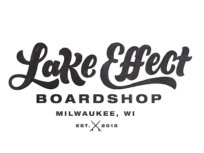 Lake Effect Logo - WIP boardshop drawing handlettering lake lettering script sketch typography