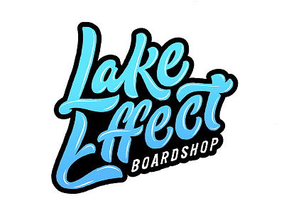 Lake Effect - Surf / Board Logo Revisions - WIP drawing handlettering lake lettering ligature ligatures pencil sketch surf type typography