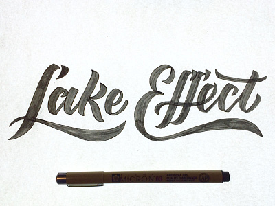 Lake Effect Logo - WIP drawing handlettering lettering ligature ligatures sketch type typography