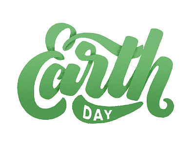 Happy Earth Day! earth earth day eco green lettering script thick
