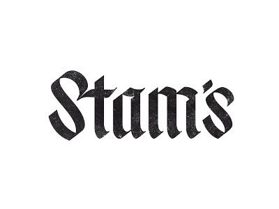 Stam's Logo Sketch blackletter calligraphy drawing gothic handlettering illustration lettering sketch typography