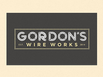 Gordons Wireworks - Jewelry Logo lettering logo