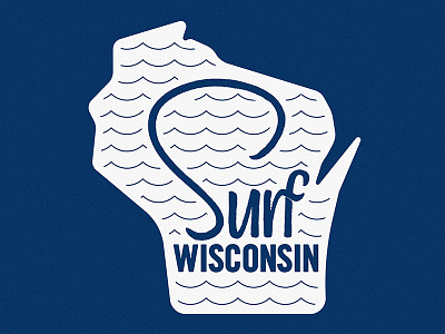 Surf Wisconsin - Refined - Still WIP hand lettering iconic illustration lettering milwaukee surf waves wisconsin