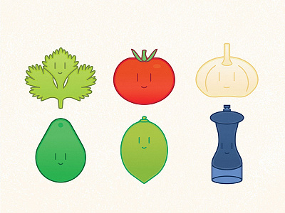 Food Illustration - Mikey Burton's Skillshare Class food icons illustration vegetables