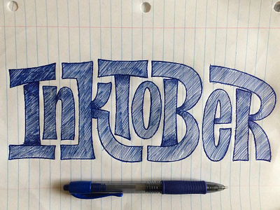 Inktober drawing handlettering ink inktober lettering paper pen sketch type typography