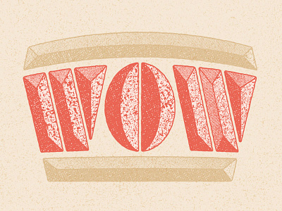 Wow - Stencil - Bevel - Texture Experiment bevel design drawing illustration inktober lettering sketch stencil type typography