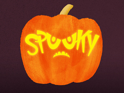 Spooky - Pumpkin Carving Stencil carving halloween lettering pumpkin stencil