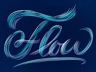 Flow - Lettering Experiment flow lettering lines movement